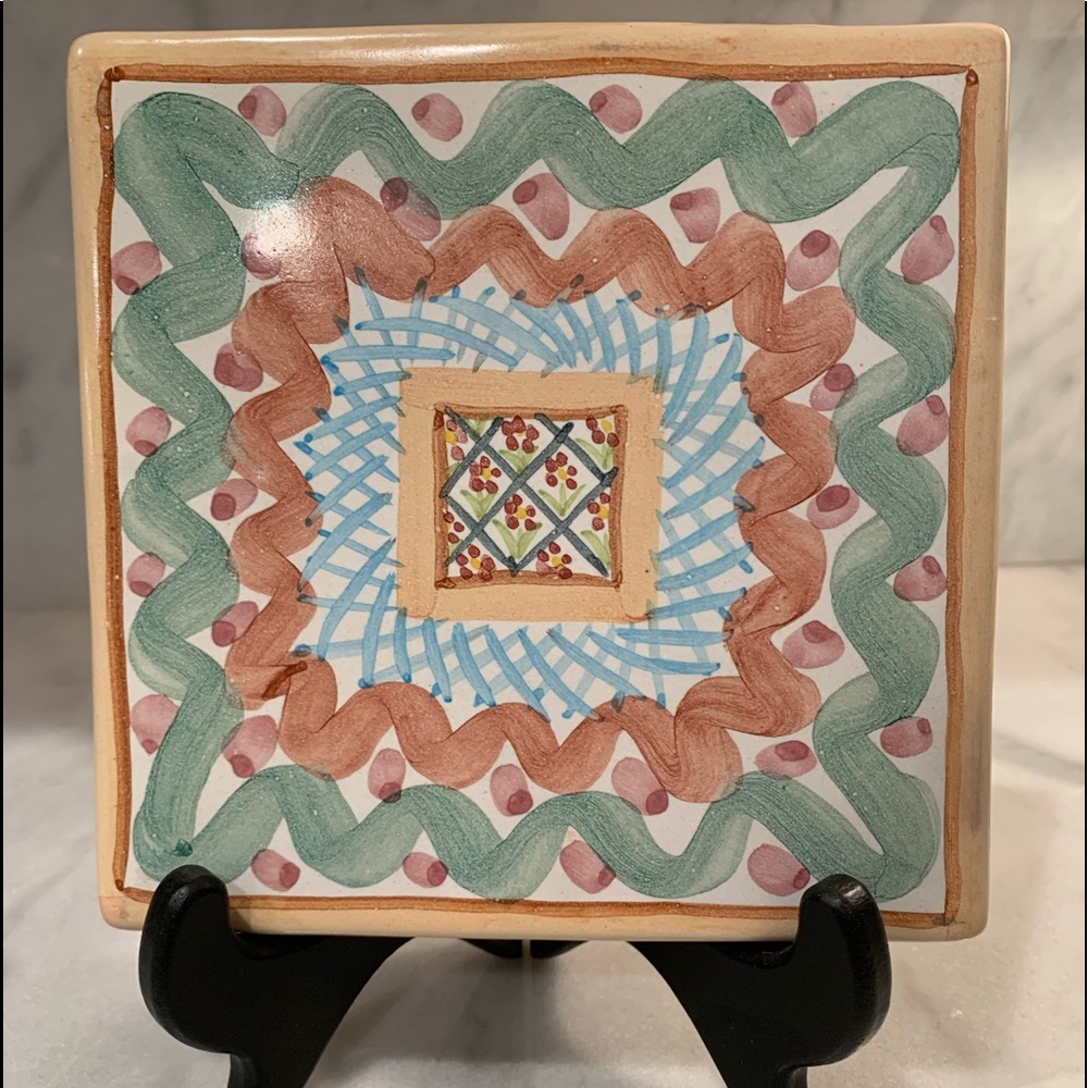 MacKenzie-Childs trivet/ hot plate 6”square tile